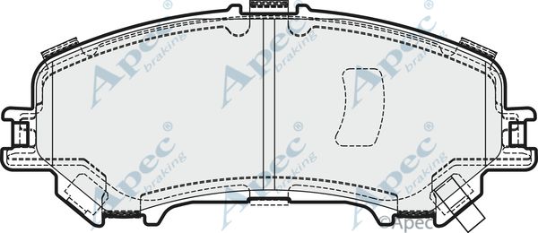 APEC BRAKING Комплект тормозных колодок, дисковый тормоз PAD2032